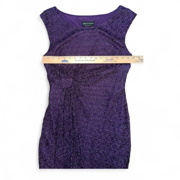Connected Apparel Deep Purple, Festive Midi Dress, Womens size 12 - Picture 3 of 6